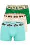 Cotton Lycra Flexible Fabric Printed Colorful Patterned Set of 3 Men's Boxers