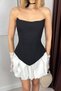 Women's Black Underwire Strapless Corset Blouse - Back Zipper Bustier - 3