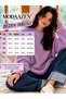 Lilac Crew Neck Oversized Women’s Knit Sweater - 7