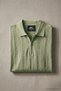 Men's Trendy Striped Green Polo Collar Knitwear T-Shirt - 6