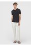 Black polo collar plain knitwear - 2
