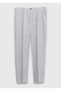 Gray Plain Woven Jogging Fit Casual Cotton Blended Trousers - 5