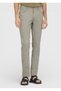 Gray Plain Woven Slim Fit Casual Cotton Blended Trousers - 2