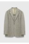 Light Green Patterned Shirt Shoulder Slim Fit Cotton Blend Jacket - 7