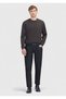 Brown Crew Neck Plain Sweatshirt - 2