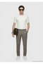 Ecru Crew Neck Plain Knit Knitwear - 2