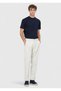 Beige Plain Woven Jogging Fit Casual Cotton Blend Pants