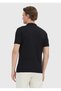 Black Plain Polo Neck 100% Cotton T-Shirt - 5