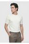Ecru Crew Neck Plain Knit Knitwear
