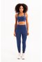 High Waist Elastic Pocket Relaxed Cut Slimming Jogger Navy Blue Women's Sweatpants - Beat