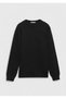 Black Crew Neck Jacquard Knitwear Sweater - 5