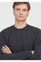 Anthracite Crew Neck Plain Sweatshirt - 4
