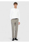Ecru Polo Neck Plain Knit Sweater - 2