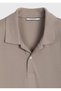 Beige Plain 100% Cotton T-Shirt - 7