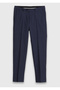 Indigo Plain Woven Regular Fit Classic 100% Wool Trousers - 6