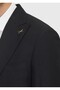 Black Plain Zeroweight Slim Fit Linen Blend Suit - 4