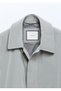 Gray Regular Fit Shirt Collar Casual Woven Overcoat - 8
