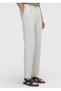 Beige Plain Weave Jogging Fit Casual Linen Mixed Material Trousers - 2