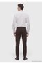 Brown Woven Slim Fit Casual Cotton Blend Trousers - 6