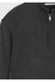 Anthracite Bato Collar Plain Knitted Wool Blended Sweater - 8