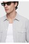 Light Mink Striped Regular Fit Long Woven Casual Shirt - 4