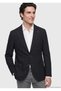 Black Shirt Shoulder Slim Fit Wool Blend Jacket
