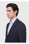 Navy Blue Striped Zeroweight Slim Fit 100% Wool Suit - 3