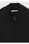 Black Bato Collar Plain Knitted Wool Blended Sweater - 8