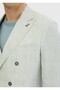 Light Gray Patterned Zeroweight Slim Fit 100% Linen Jacket - 6