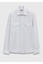 Light Mink Striped Regular Fit Long Woven Casual Shirt - 6