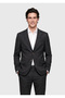 Anthracite Checkered Zeroweight Slim Fit 100% Wool Suit - 2
