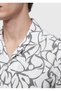 Ecru Regular Fit Short Woven Casual 100% Cotton Shirt - 3