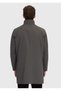 Brown Regular Fit High Collar Woven Coat - 7