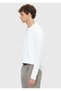 Ecru Polo Neck Plain Knit Sweater - 3
