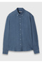 Petrol Blue Casual Fit Long Woven Casual 100% Linen Shirt - 6