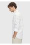 White Regular Fit Long Woven Casual 100% Linen Shirt - 3