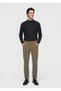 Light Green Plain Woven Slim Fit Velvet Casual Cotton Blended Pants - 4
