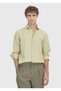 Light Green Casual Fit Long Woven Casual 100% Linen Shirt