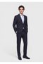 Navy Blue Striped Zeroweight Slim Fit 100% Wool Suit - 4