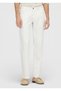 Ecru Denim Regular Fit Casual Cotton Blend Trousers - 2