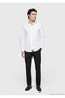 White Plain Regular Fit Long Woven Classic 100% Cotton Shirt - 2