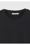 Black Plain Cotton Blend T-Shirt - 8