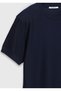 Navy Blue Jacquard 100% Cotton T-Shirt - 7