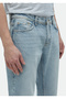 Denim Cotton Blend - Blue Regular Fit Trousers - 5