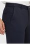 Navy Blue Straight Knitted Jogging Fit Casual Trousers - 3