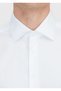 White Plain Slim Fit Long Woven Classic 100% Cotton Shirt - 4
