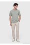 Khaki Plain Cotton Blend T-Shirt - 4