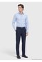 Blue Patterned Regular Fit Long Woven Classic 100% Cotton Shirt - 3