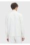 Ecru Plain Casual Fit Long Woven Cotton Blend Overshirt - 5