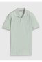 Light Green Plain 100% Cotton T-Shirt - 6